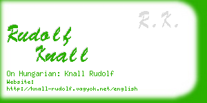 rudolf knall business card